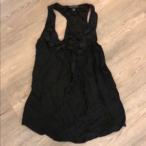 Black silk banana republic top